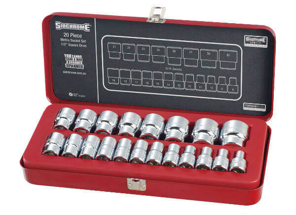 Sidchrome SCMT14214 20 Piece 1 2 Drive Socket Set Metric