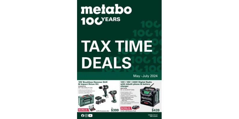 METABO TAX TIME DEALS