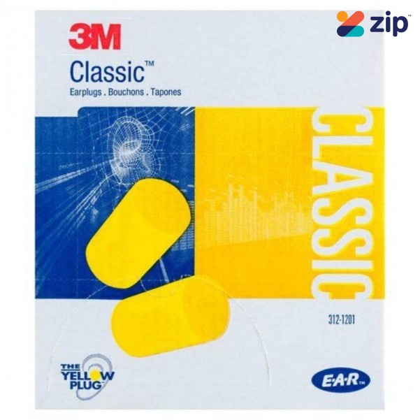 3M 70071514932 (312-1201) - 200 Pairs E-A-R Classic Uncorded Earplugs