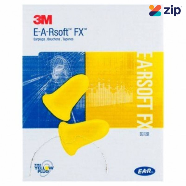 3M 70071515046 (312-1261) - 200 Pairs E-A-Rsoft FX Uncorded Earplugs