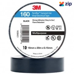 3M AE019500725 - Temflex 160 18MM x 20M Vinyl General Use Multipurpose Flame Retardant Electrical Tape