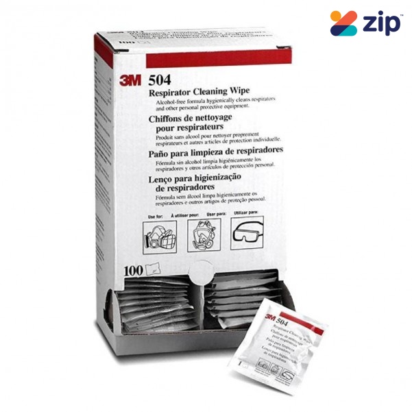 3M AT010587411 (504) - 100-Pack Respirator Cleaning Wipes