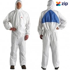 3M UU001501566 (4540+) - Type 5/6 Size M White/ Blue Disposable Protective Coverall