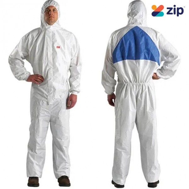 3M UU001501574 (4540+) - Type 5/6 Size L White/ Blue Disposable Protective Coverall