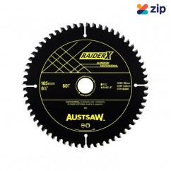 Austsaw ABRX1652060 - 165mm (6-1/2") x 20mm x 60T RaiderX Aluminium Multi-Material Blade