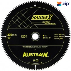 Austsaw ABRX30530120 - 305mm x 30mm x 120T RaiderX Aluminium Multi-Material Blade