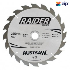 Austsaw TBR2352520 - 235mm 20T Thin Kerf Raider Timber Blade