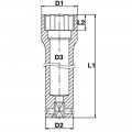 Action 60529027 - 27mm Metric 1/2" Drive 6-Point Impact Tube Socket