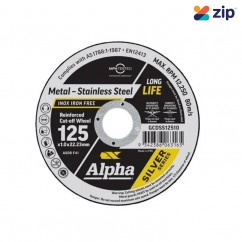 Alpha GCDSS12510-100SS - 100 Pack 125 x 1.0mm Sliver Series Cutting Disc