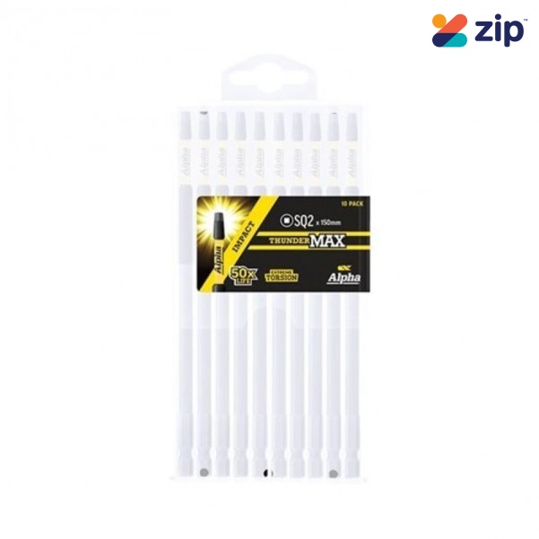 Alpha SQ2150SMH - 10 Pack SQ2 x 150mm ThunderMax Impact Power Bit