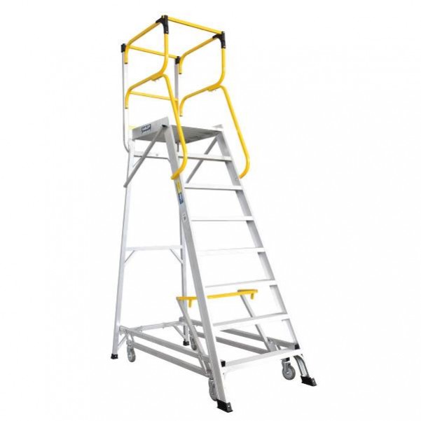 Bailey FS13596 - 4.2m 200kg Ladderweld Aluminium 8 Step Access Platform Ladder