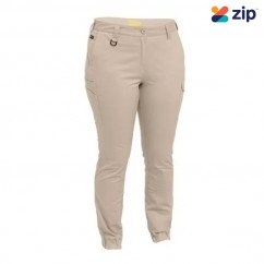 Bisley BPL6028_BSTN - Stone Cotton Cargo Cuffed Women Pants