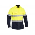 Bisley BS6491T_TT04 - Yellow / Navy X Airflow™ Hi Vis Taped Stretch Ripstop Men Shirt