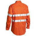 Bisley BS6897_BVEO - 100% Cotton Orange Taped Hi Vis Cool Lightweight Drill Shirt