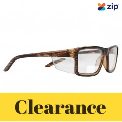 Pacific 944BR+1.50 - Wood Grain Frame Clear Lens +1.50 Safety Glasses