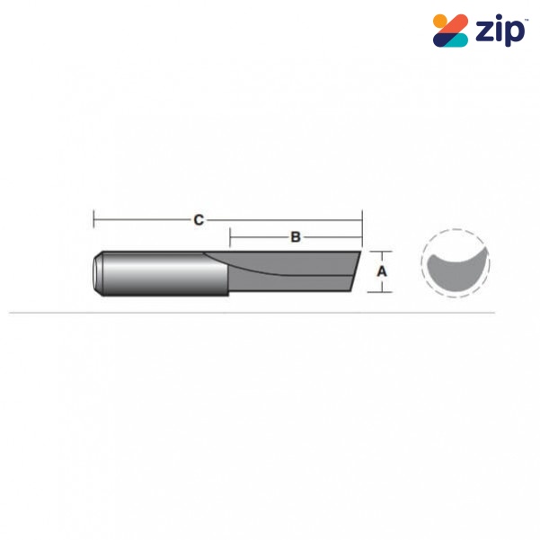 Carb-I-Tool TSP06MS - Solid Carbide – Single “spoon” Flute