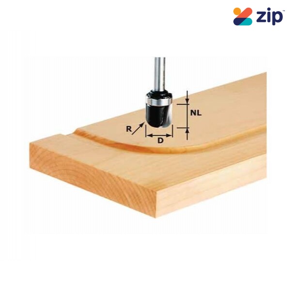 Festool HWS8R6.4KL - 8mm HW Shank Round Nose Cutter 490982