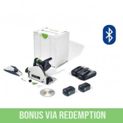 Festool TSC 55 KEBI-Plus/XL (577345) - TSC 55K 18V 160mm Cordless Plunge Saw 5.0 Ah XL Set in Systainer