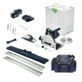 Festool TSC 55KEBI Set (F28110) - TSC 55K 36V(2 x 18V) 5.0Ah 160mm Cordless Plunge Saw Set