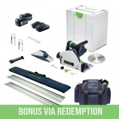 Festool TSC 55KEBI Set (F28110) - TSC 55K 36V(2 x 18V) 5.0Ah 160mm Cordless Plunge Saw Set