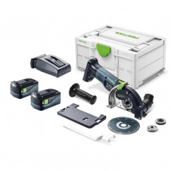 Festool DSC-AGC 18-125 FH 5.0Ah EBI-Plus (578297) - DSC-AGC 18V 125mm Cordless Freehand Diamond Cutting System 5.0Ah Bluetooth Set in Systainer