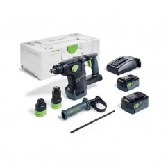 Festool KHC 18 Li TCL6-Plus (578538) - KHC 18V Cordless Rotary Hammer 5.0Ah Bluetooth Set in Systainer