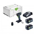 Festool TXS 18 C 5.2-Plus - TXS 18V Cordless Compact 2 Speed Drill 5.2Ah Set in Systainer 576895