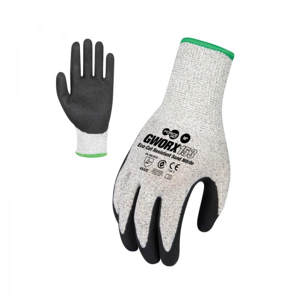 Force 360 GWORX153M M Eco Cut Resistant Sand Nitrile Gloves