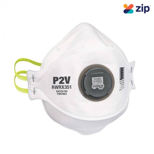 Force 360 RWRX351 - P2V Flat Fold Valved Respirator - Box of 10