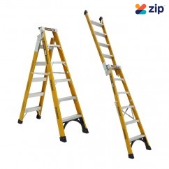 Gorilla Ladders FDM006-HD - 180kg Heavy Duty 1.8m Dual Purpose Fibreglass Ladder