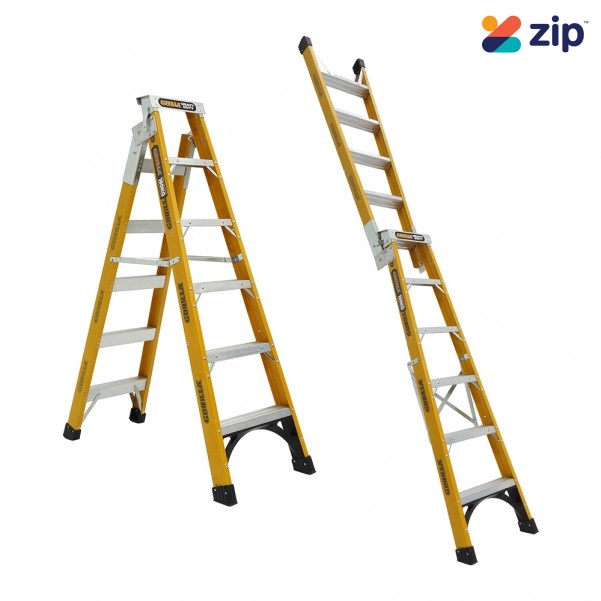 Gorilla Ladders FDM006-HD - 180kg Heavy Duty 1.8m Dual Purpose Fibreglass Ladder