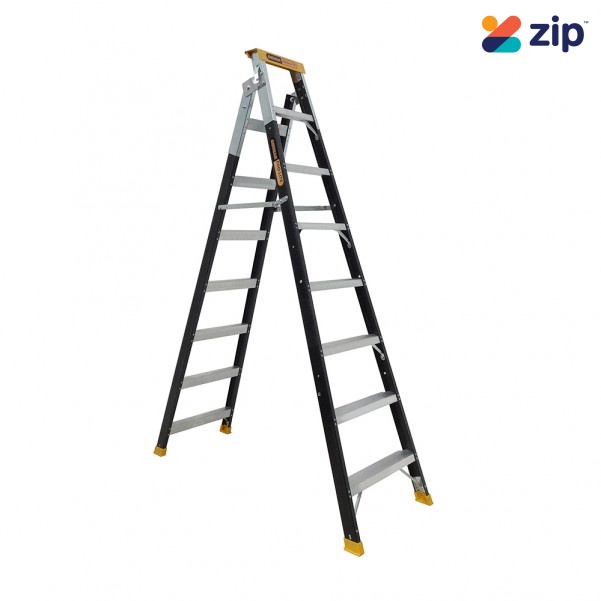 Gorilla Ladders FDM008-PRO - 2.35 - 4.35m 8 Step PRO-LITE Fibreglass Dual Purpose Ladder