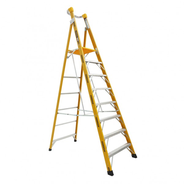 Gorilla Ladders FPL008-HD - 180kg Heavy Duty 2.4m Fibreglass Platform Ladder