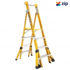 Gorilla Ladders FPL0406-I - 1.2-1.8m 150kg  Industrial Fibreglass Adjustable Platform Ladder