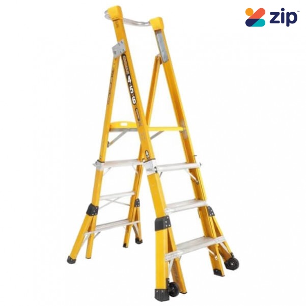 Gorilla Ladders FPL0406-I - 1.2-1.8m 150kg  Industrial Fibreglass Adjustable Platform Ladder