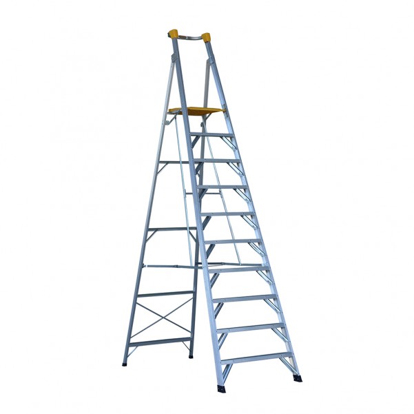 Gorilla Ladders PL010-HD - 180kg Heavy Duty 3.0m Aluminium Platform Ladder