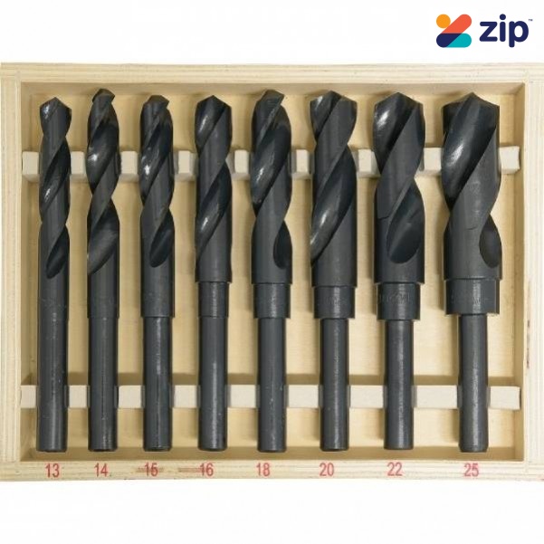 TM by Hafco D117 - 13-25mm 8pc Metric HSS Reduced Shank Drill Set