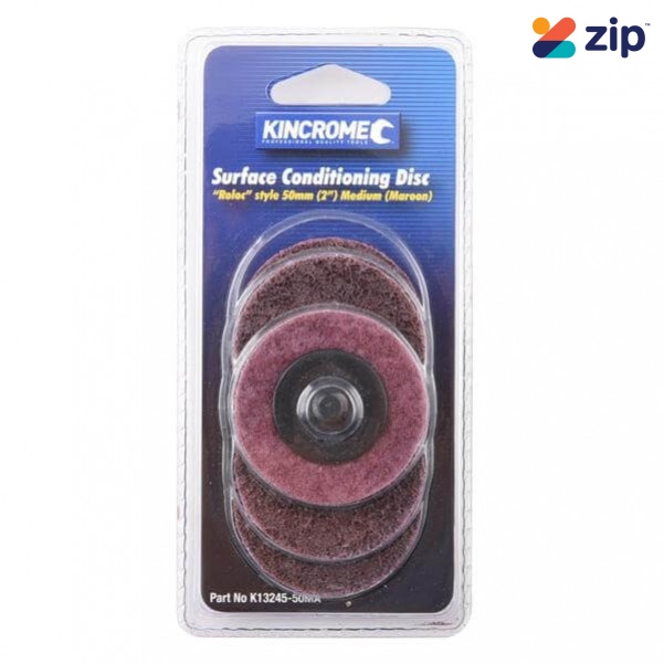 Kincrome K13245-50MA - 2” (50mm) 60 Grit (Medium) 5 Pack ‘Roloc’ Style Sanding Discs