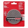 Milwaukee 48806180 - 12-Pack 75mm (3") 180 Grit POWERGRID H&L Mesh Sanding Discs & Pad Saver