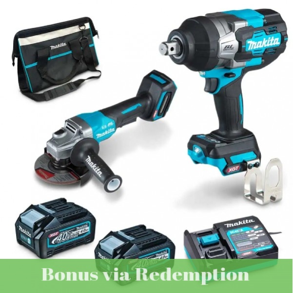 Makita DK0139G202 - 40V Max XGT 4.0Ah Cordless Brushless 2 Piece Combo Kit