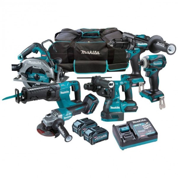 Makita DK0153G601 - 40V Max XGT 4.0Ah Cordless Brushless 6 Piece Combo Kit