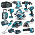 Makita DK0222G101 - 40V Max 4.0Ah Li-ion Cordless Brushless 10pce Combo Kit