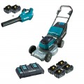 Makita DLM537PG4X - 18V x 2 534mm 21" 4 X 6.0Ah Brushless Self-Propelled Aluminium Deck Lawn Mower Kit