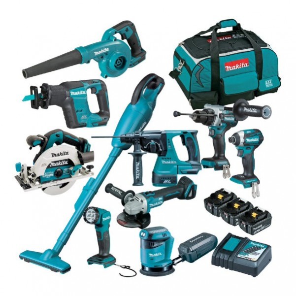 Makita DLX1049GX1 - 18V 6.0Ah LXT Cordless Brushless 10 Piece Combo Kit