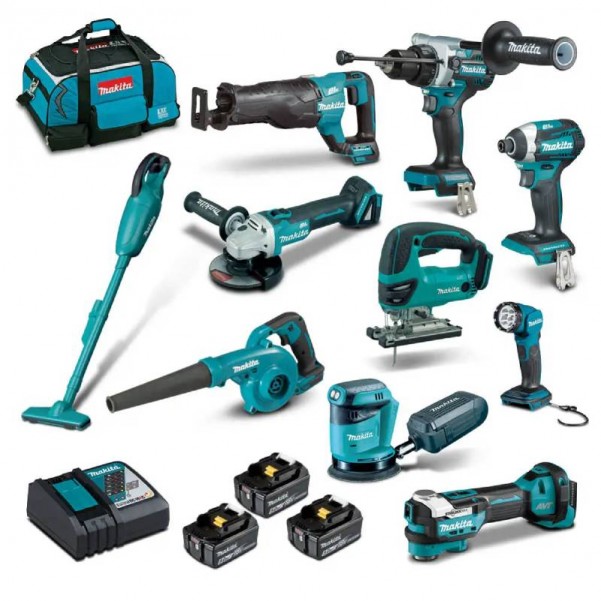 Makita DLX1057TX1 - 18V 5.0Ah Li-ion Brushless 10pce Combo Kit