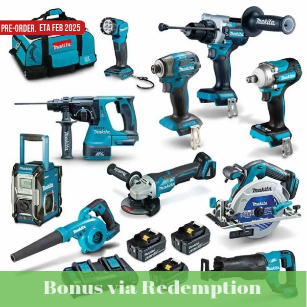 Makita DLX1059TX1 - 18V 5.0Ah Cordless Brushless 10 Piece Combo Kit