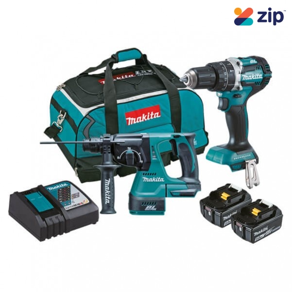 Makita DLX2204T - 18V Cordless Brushless 2 Piece 5.0Ah Combo Kit