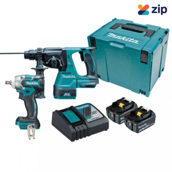 Makita DLX2268TJ - 18V 5.0Ah Li-ion Cordless Brushless 2pce Combo Kit