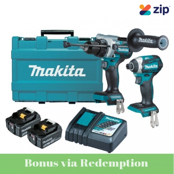 Makita DLX2412T - 18V 5.0Ah Li-Ion Brushless 2 Piece Combo Kit