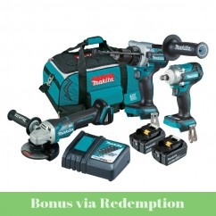 Makita DLX3150TX1 - 18V 5.0Ah Li-Ion Brushless 3 Piece Combo Kit